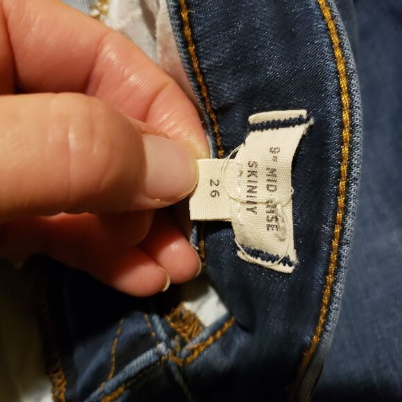 Madewell Jeans 26 9" High Rise Skinny Dark Wash Style - Picture 7 of 10